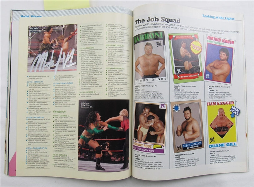 Ashley Massaro Jeff Hardy Matt Hardy Signed WWE WWF Magazine February 2007 JSA TT37950