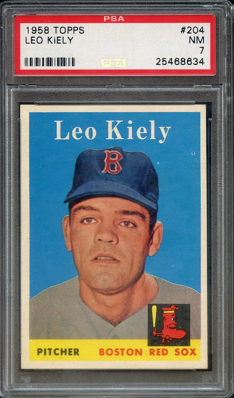 Lot Detail Topps Leo Kiely Psa Nm