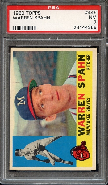 Lot Detail 1960 TOPPS 445 WARREN SPAHN PSA NM 7