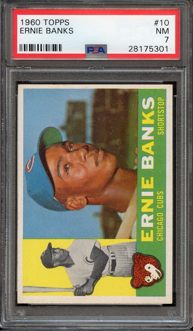 Lot Detail Topps Ernie Banks Psa Nm