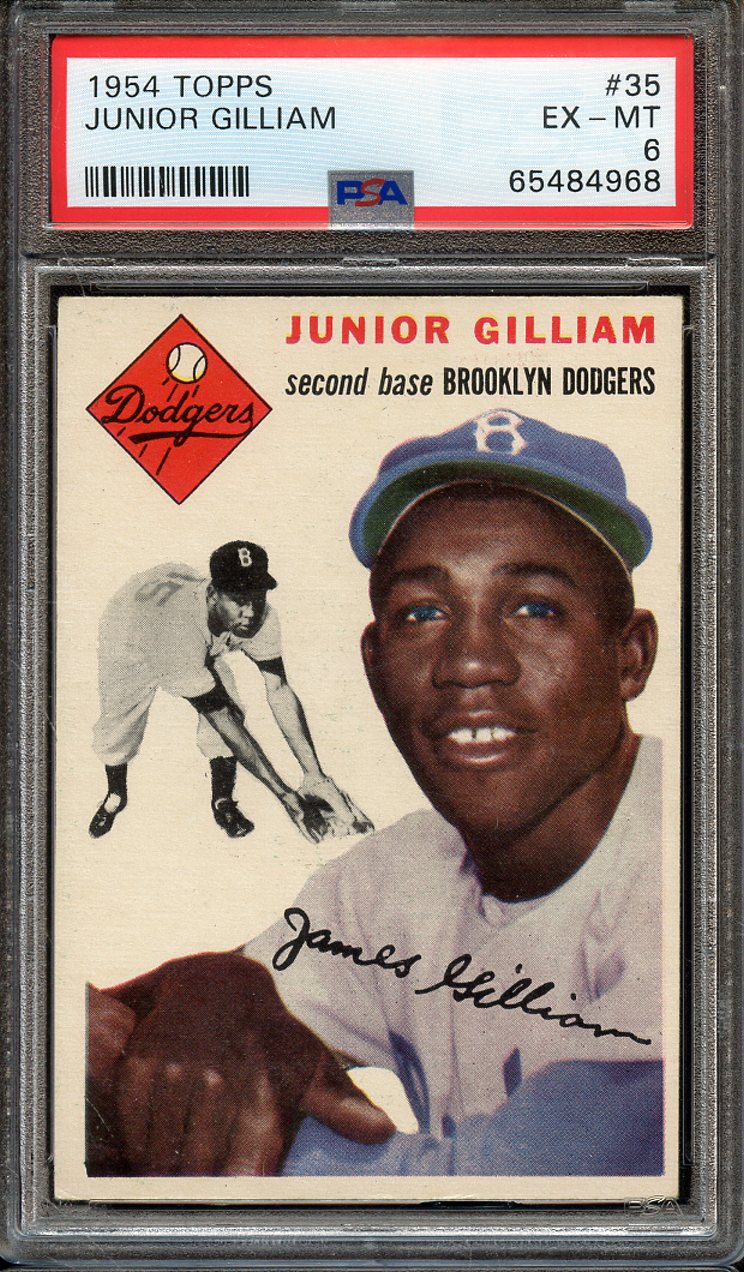 Lot Detail Topps Junior Gilliam Psa Ex Mt