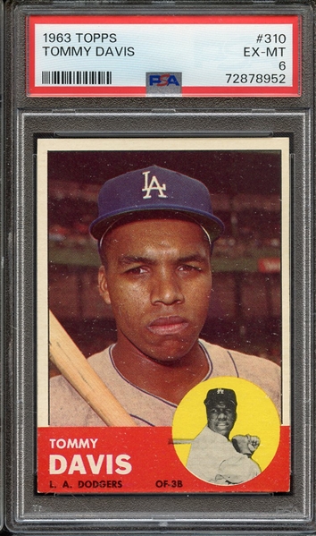 Lot Detail 1963 TOPPS 310 TOMMY DAVIS PSA EX MT 6