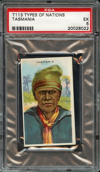 1911 T113 AMERICAN TOBACCO TYPES OF NATION TASMANIA PSA EX 5