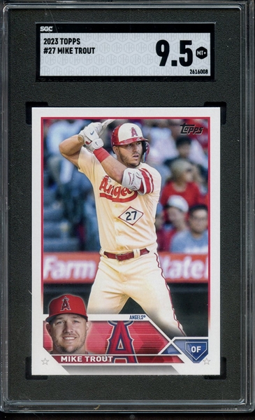 2023 TOPPS 27 MIKE TROUT SGC MINT+ 9.5