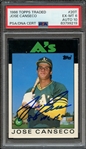 1986 TOPPS 20T SIGNED JOSE CANSECO PSA EX-MT 6 PSA/DNA AUTO 10