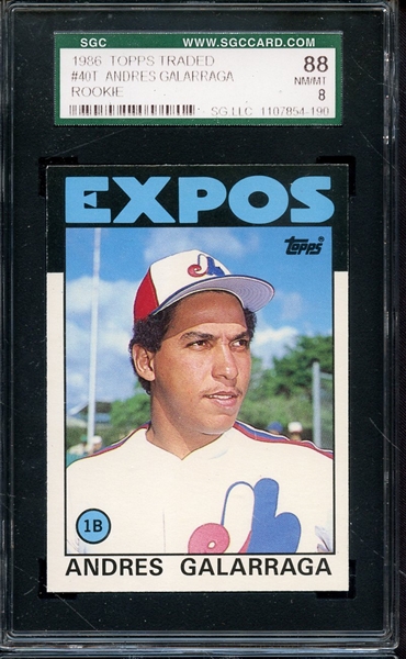 1986 TOPPS TRADED 40T ANDRES GALARRAGS SGC NM/MT 88 / 8