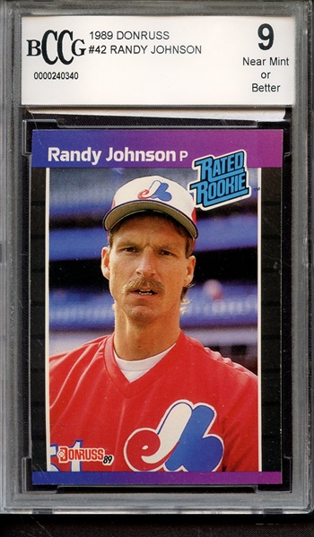1989 DONRUSS 42 RANDY JOHNSON BCCG 9