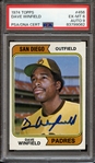 1974 TOPPS 456 SIGNED DAVE WINFIELD PSA EX-MT 6 PSA/DNA AUTO 9