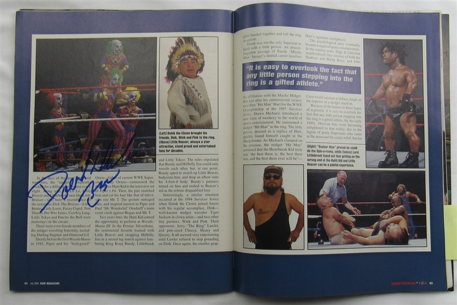 Miss Jackie Randy Orton Doink the Clown John Cena Signed WWE WWF Magazine July 2004 JSA UU73682