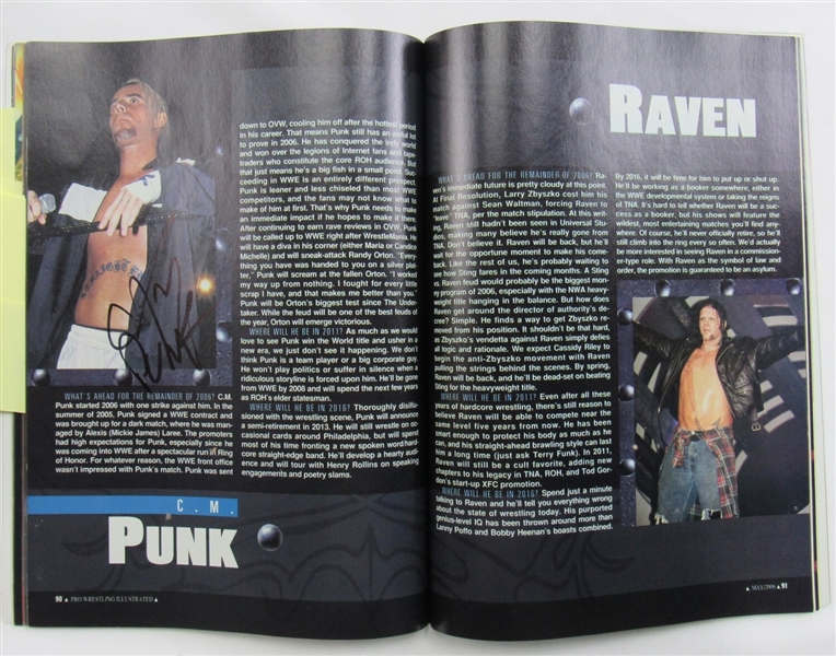 Batista John Cena CM Punk Jeff Hardy Matt Hardy Signed WWE WWF Magazine May 2006 JSA TT80058