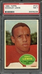 1960 TOPPS 107 WOODLEY LEWIS PSA NM 7