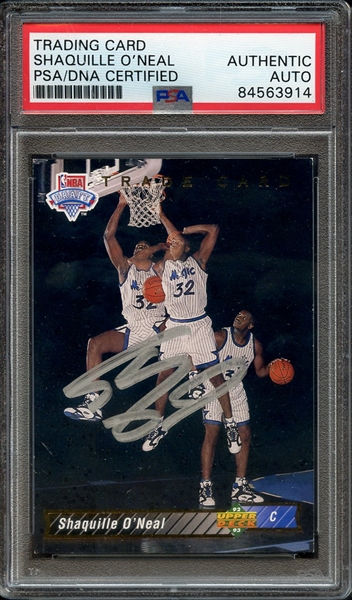 1992 UPPER DECK 1B SIGNED SHAQUILLE O'NEAL PSA/DNA AUTO AUTHENTIC