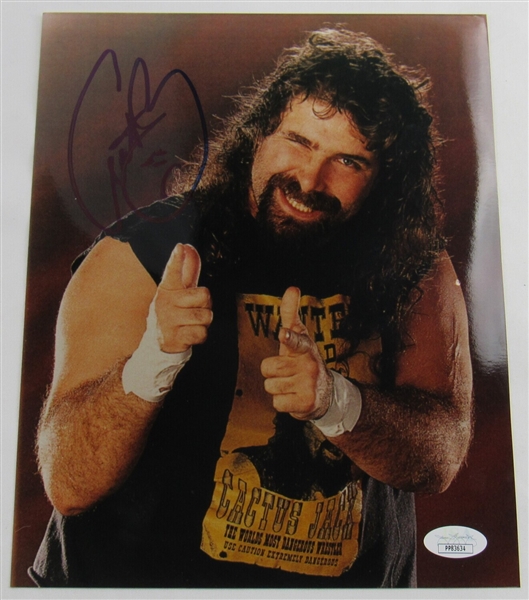 Mick Foley Mankind Cactus Jack Dude Love Signed Auto Autograph 8x10 Photo JSA COA I