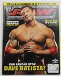 Batista Maria Kanellis x3 Christy Hemme Signed WWE WWF Magazine February 2005 JSA UU73684