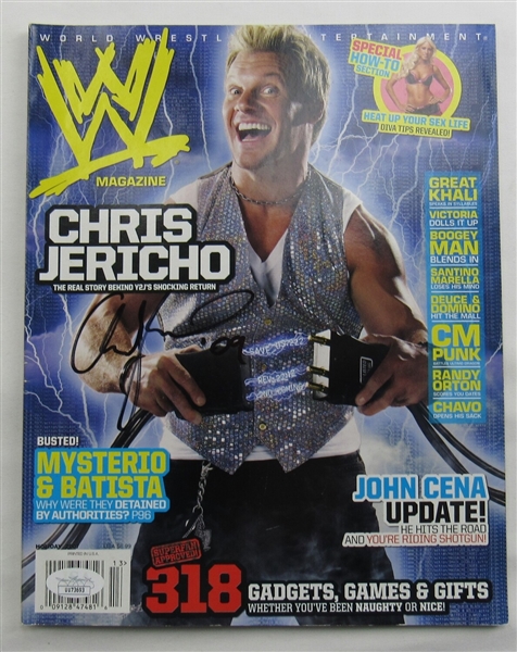 Chris Jericho Signed WWE WWF Magazine December 2007 JSA UU73693