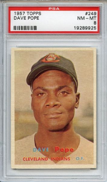 1957 Topps 249 Dave Pope PSA NM-MT 8