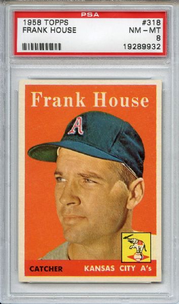 1958 Topps 318 Frank House PSA NM-MT 8