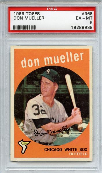 1959 Topps 368 Don Mueller PSA EX-MT 6