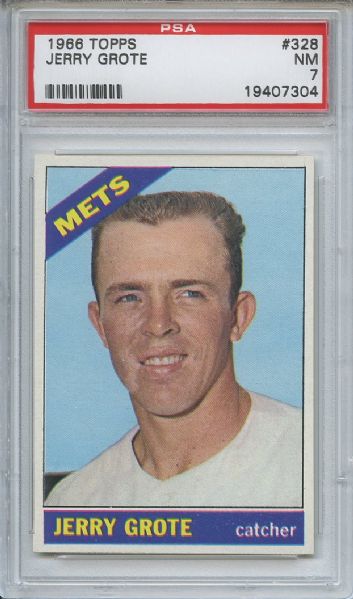 1966 Topps 328 Jerry Grote PSA NM 7