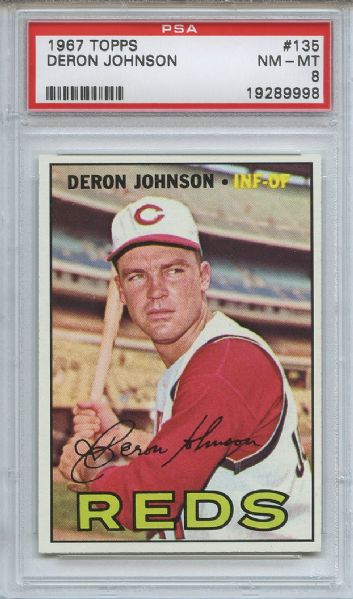1967 Topps 135 Deron Johnson PSA NM-MT 8