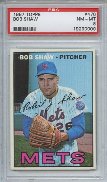 1967 Topps 470 Bob Shaw PSA NM-MT 8