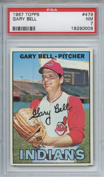 1967 Topps 479 Gary Bell PSA NM 7