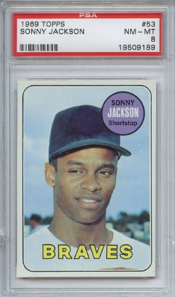 1969 Topps 53 Sonny Jackson PSA NM-MT 8