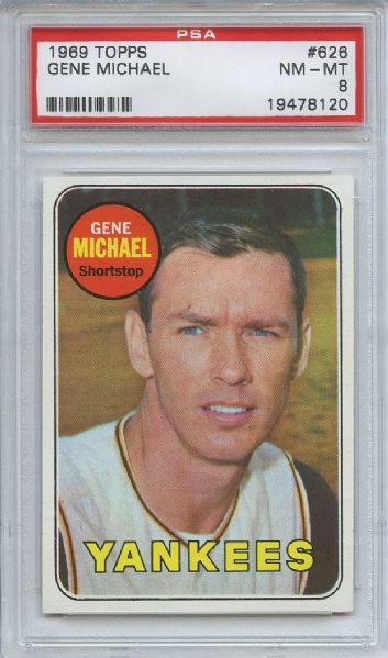 1969 Topps 636 Gene Michael PSA NM-MT 8