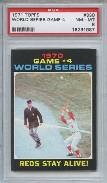 1971 Topps 330 World Series Game 4 PSA NM-MT 8