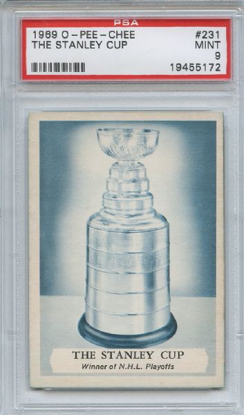1969 O-Pee-Chee 231 The Stanley Cup PSA MINT 9
