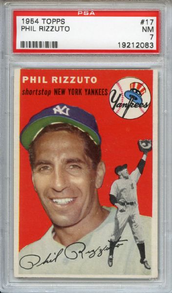 1954 Topps 17 Phil Rizzuto PSA NM 7