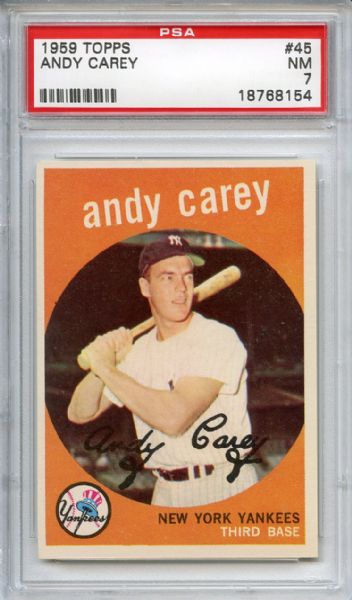 1959 Topps 45 Andy Carey PSA NM 7