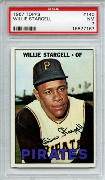 1967 Topps 140 Willie Stargell PSA NM 7