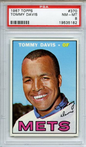 1967 Topps 370 Tommy Davis PSA NM-MT 8