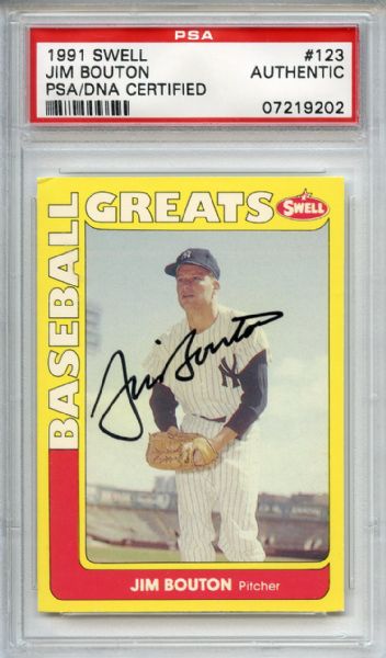Jim Bouton Signed 1991 Swell PSA/DNA
