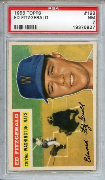 1956 Topps 198 Ed Fitzgerald PSA NM 7