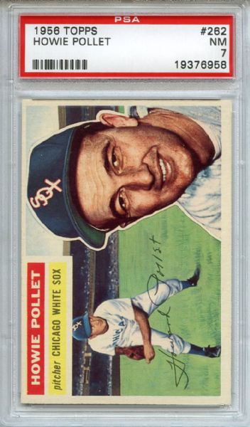 1956 Topps 262 Howie Pollet PSA NM 7