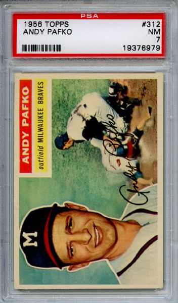 1956 Topps 312 Andy Pafko PSA NM 7