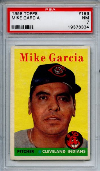 1958 Topps 196 Mike Garcia PSA NM 7