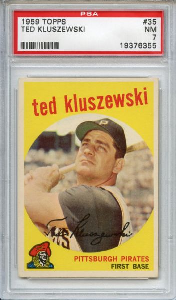 1959 Topps 35 Ted Kluszewski PSA NM 7