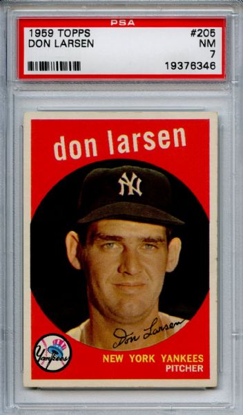 1959 Topps 205 Don Larsen PSA NM 7