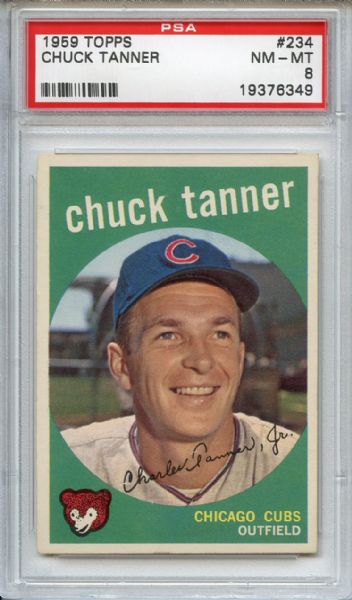 1959 Topps 234 Chuck Tanner PSA NM-MT 8