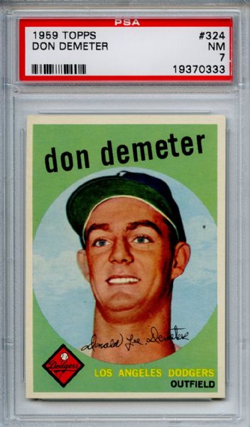 1959 Topps 324 Don Demeter PSA NM 7