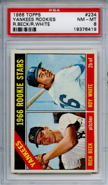 1966 Topps 234 New York Yankees Rookies Roy White PSA NM-MT 8