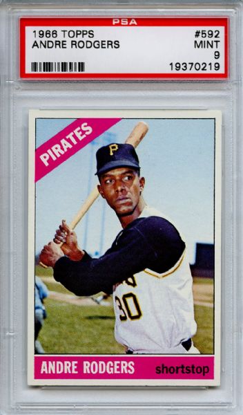 1966 Topps 592 Andre Rodgers PSA MINT 9