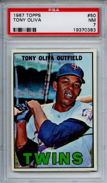 1967 Topps 50 Tony Oliva PSA NM 7
