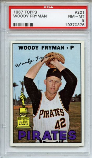 1967 Topps 221 Woody Fryman PSA NM-MT 8