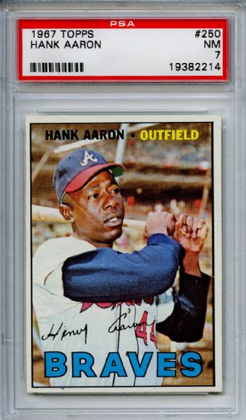 1967 Topps 250 Hank Aaron PSA NM 7