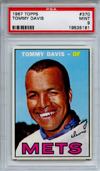 1967 Topps 370 Tommy Davis PSA MINT 9