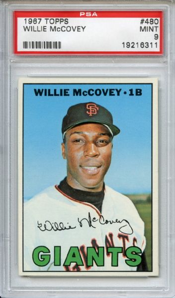 1967 Topps 480 Willie McCovey PSA MINT 9